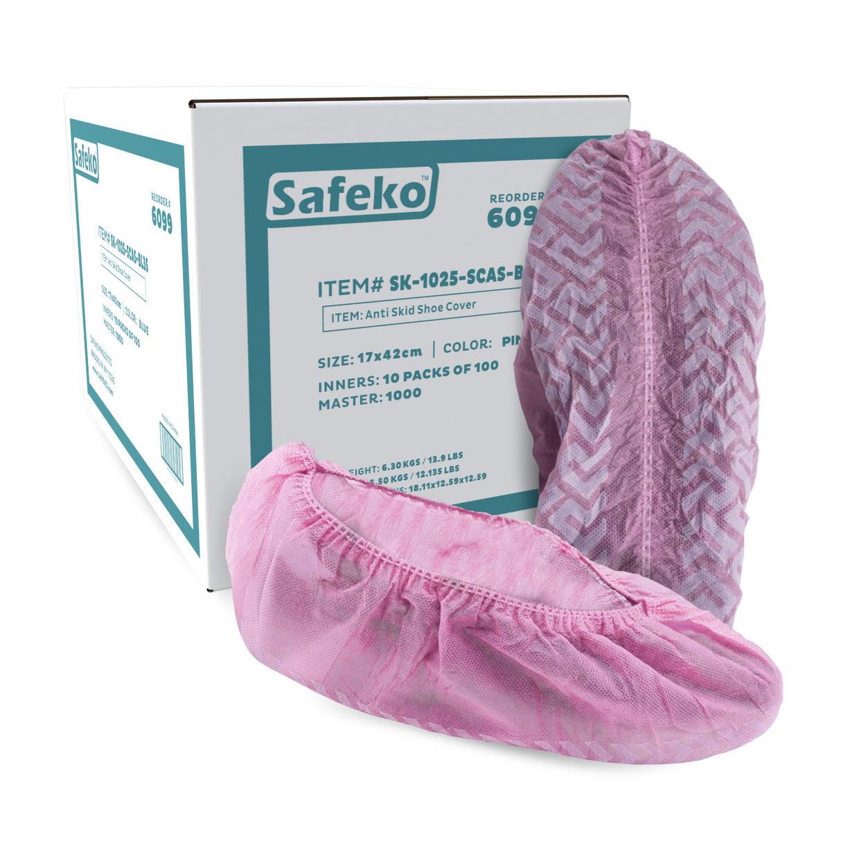 Safeko - Shoe Cover - Anti-Skid with sole elastic - Blue - Black - 35GSM