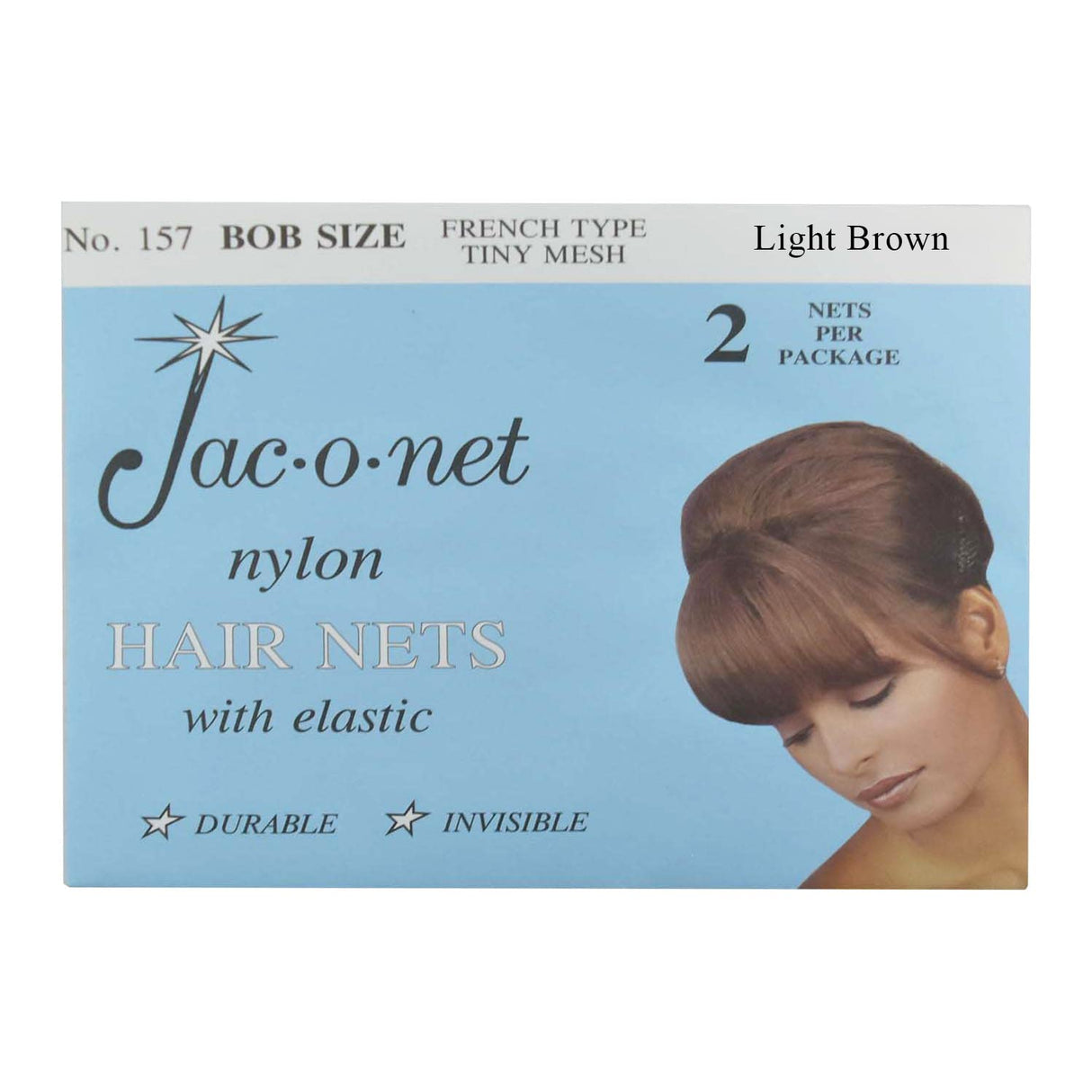 Hair Net Jac-O-Net French Type, Tiny Mesh Bob/Small Size 12 Pack