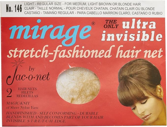 Jac-O-Net Hair Net Mirage Ultra-Invisible 12 Pack