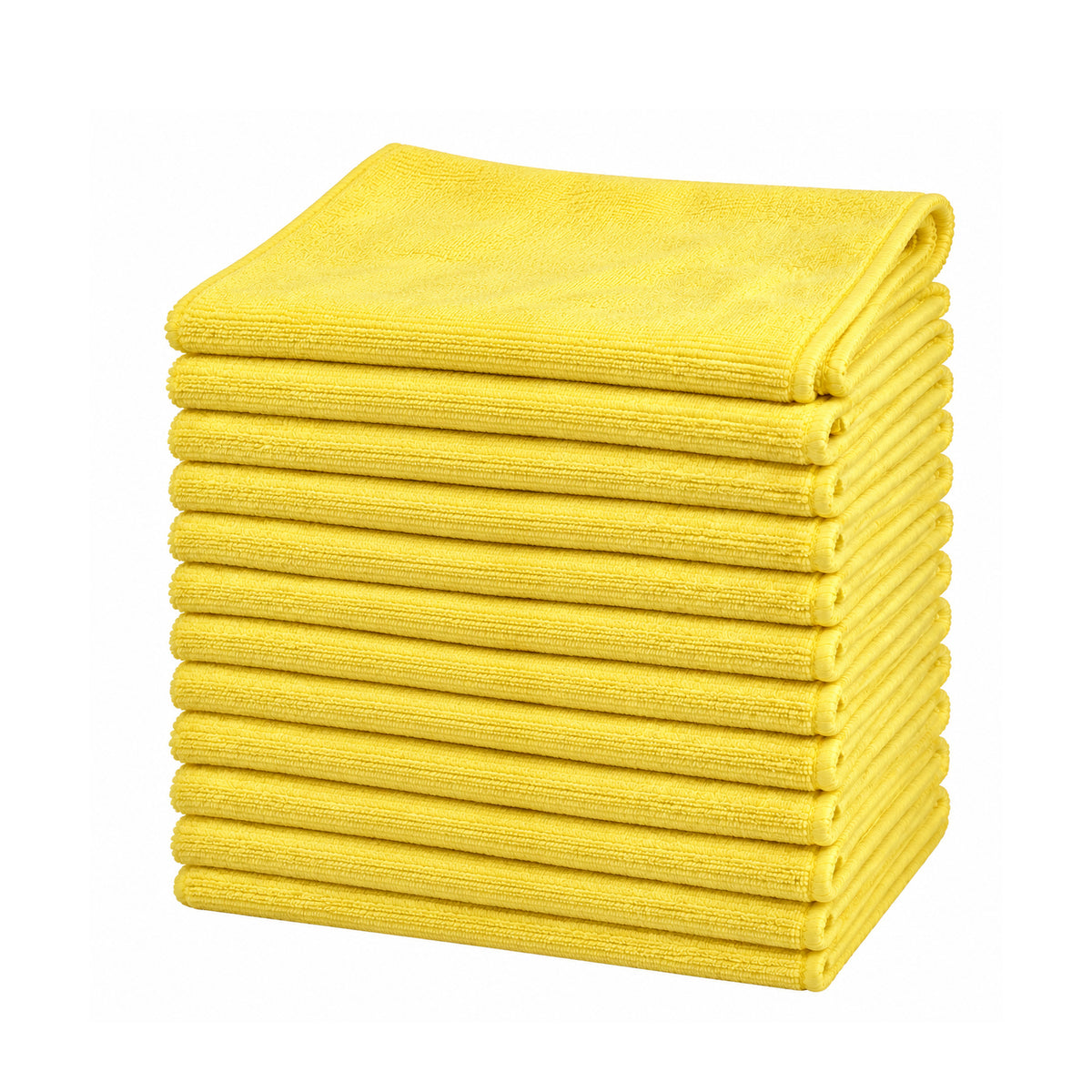 Microfiber Cleaning Towels – 300 GSM, Low-Lint, 16 x 16 Inch, 12 Pack