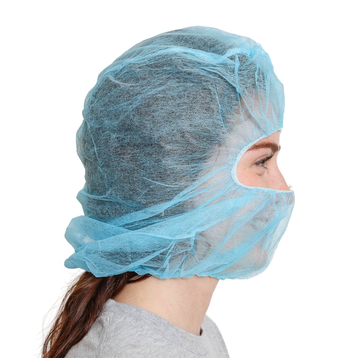 SAFEKO Disposable Non-Woven Hood – Full Head Coverage, Lightweight & Breathable