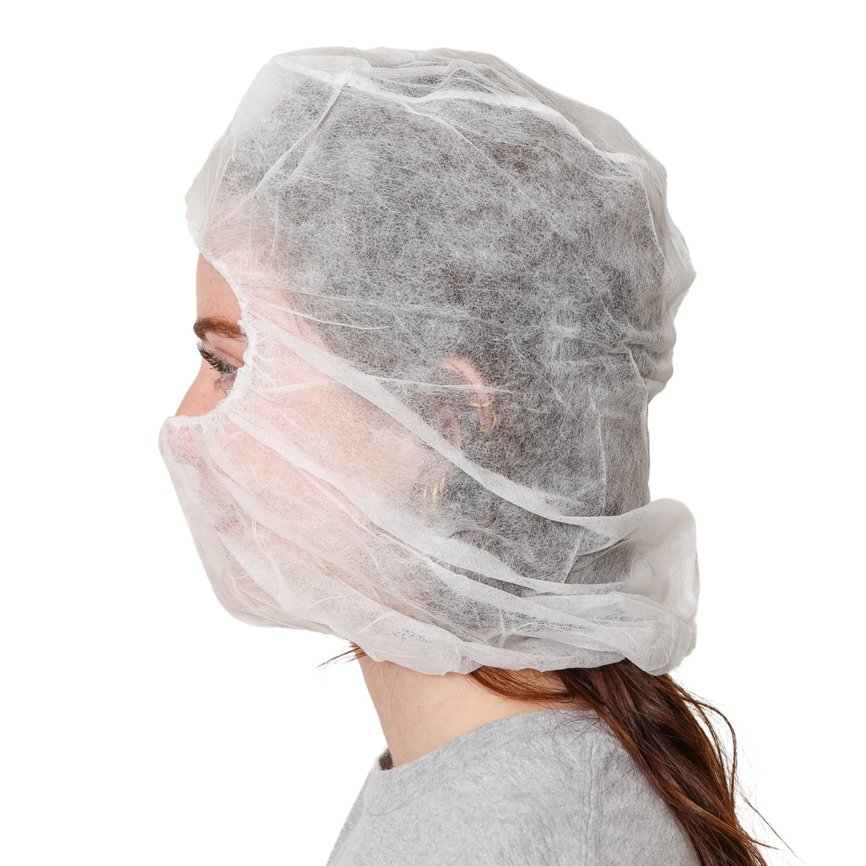 SAFEKO Disposable Non-Woven Hood – Full Head Coverage, Lightweight & Breathable