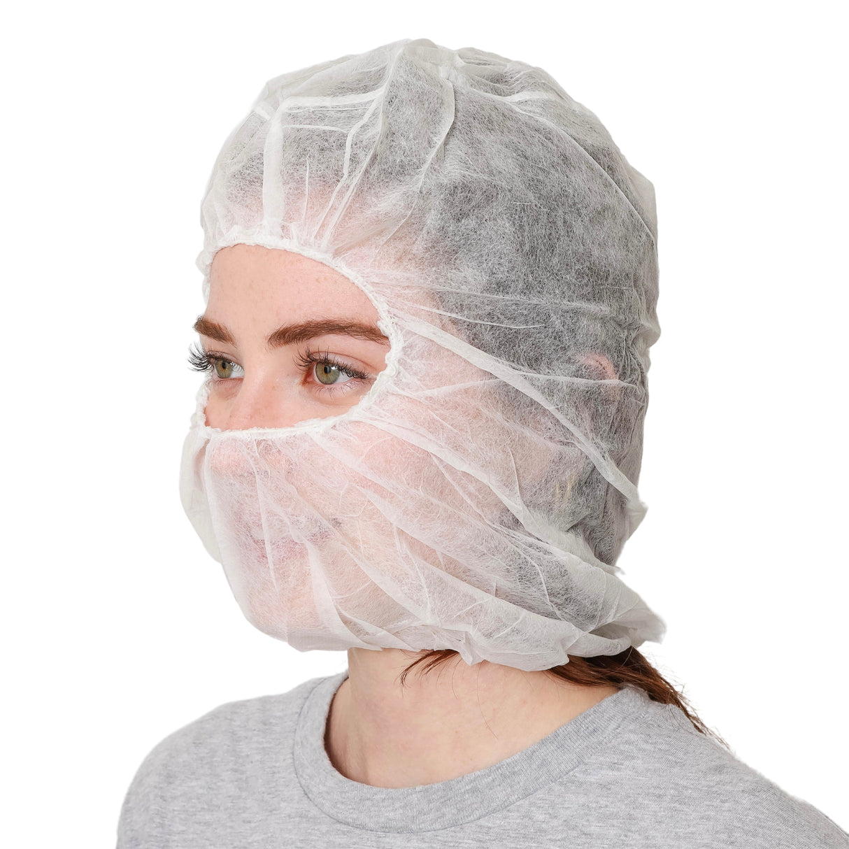 SAFEKO Disposable Non-Woven Hood – Full Head Coverage, Lightweight & Breathable