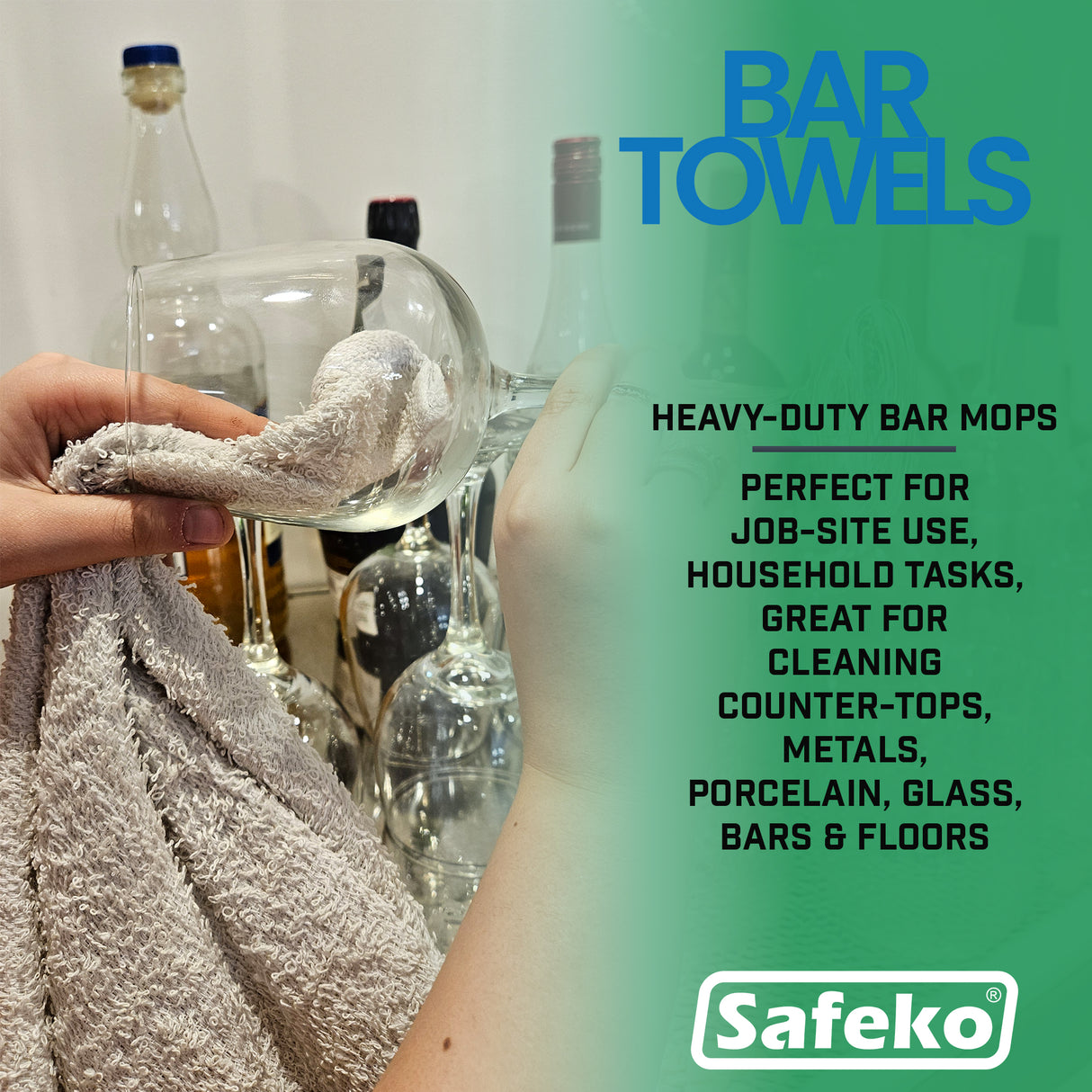 Safeko - Cotton Terry Bar Towel - 5 LBS CASE - 16*19
