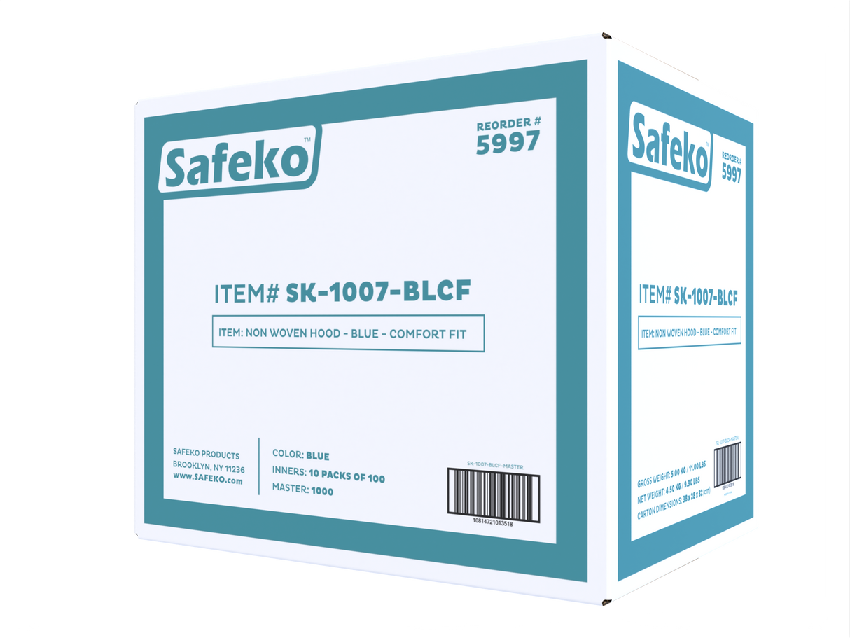 SAFEKO Disposable Non-Woven Hood – Full Head Coverage, Lightweight & Breathable