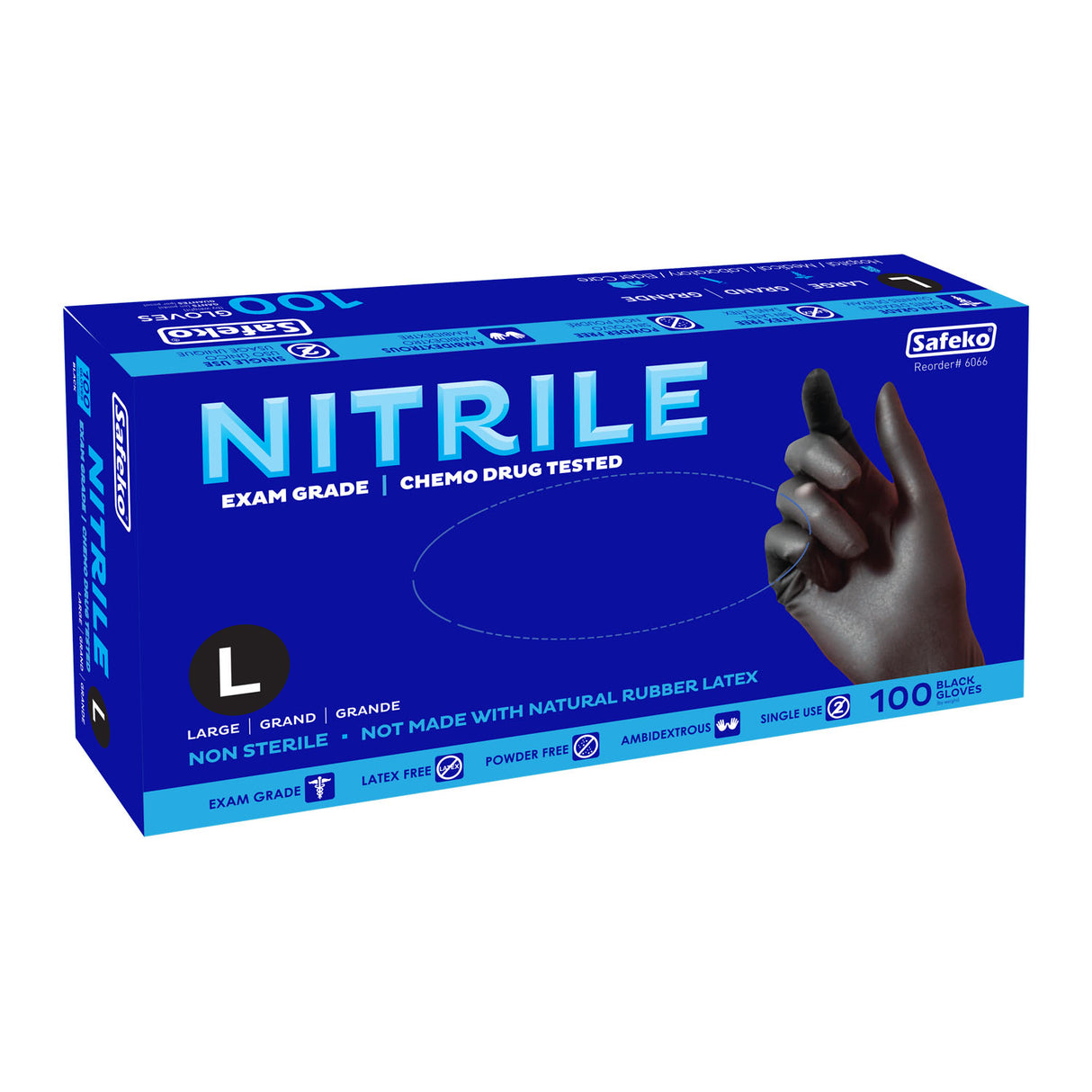 Safeko - Nitrile Examination Glove - 3 Mil, lightweight