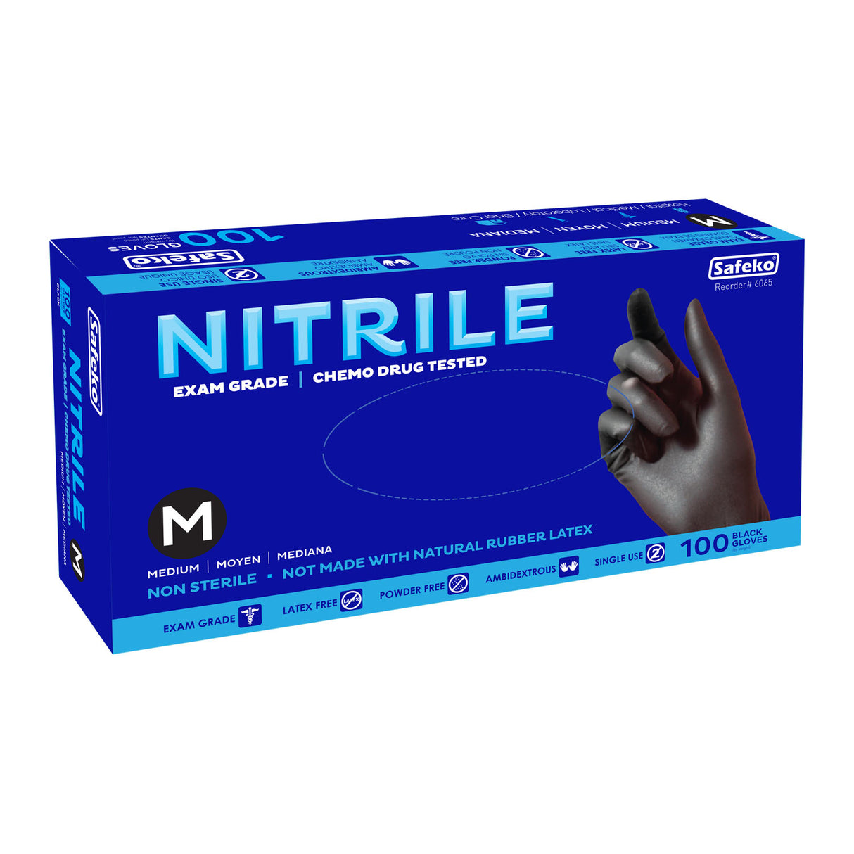 Safeko - Nitrile Examination Glove - 3 Mil, lightweight