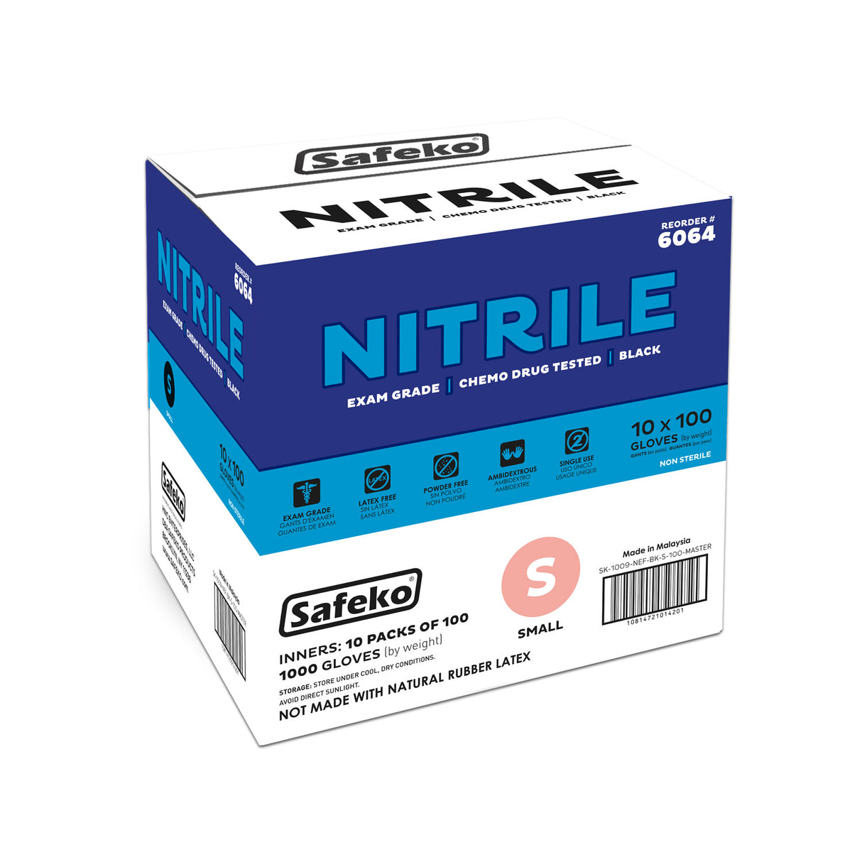 Safeko - Nitrile Examination Glove - 3 Mil, lightweight