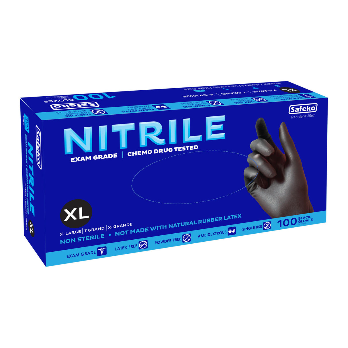 Safeko - Nitrile Examination Glove - 3 Mil, lightweight
