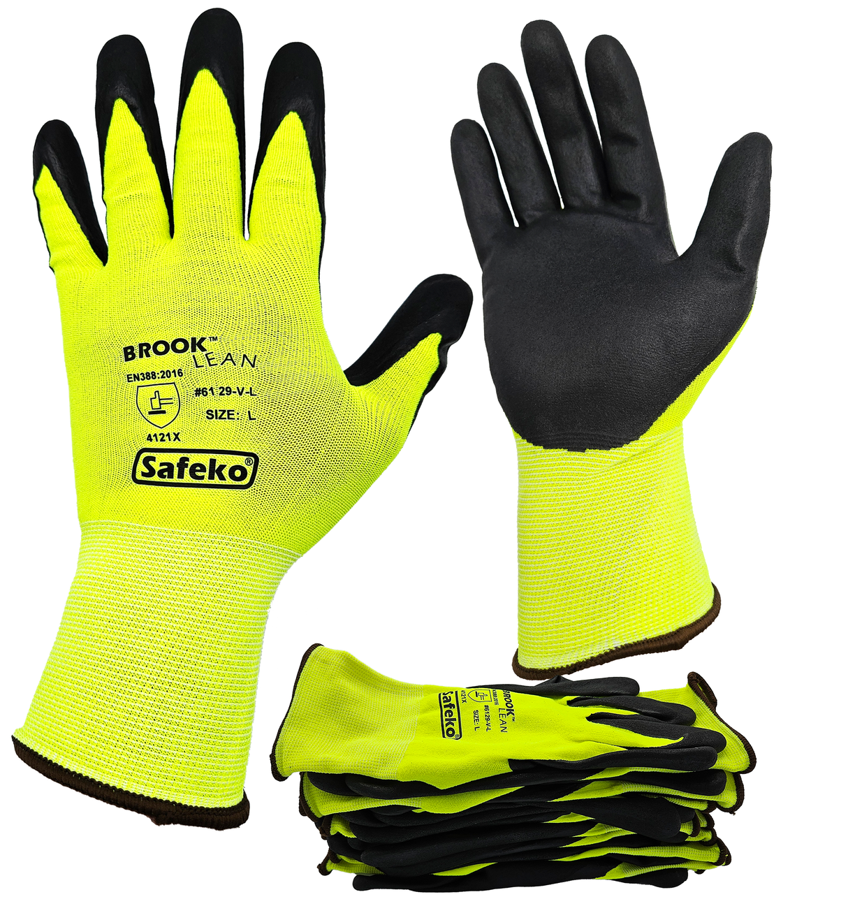 BROOK LEAN™ - Gray Lightweight Nitrile Palm Gloves