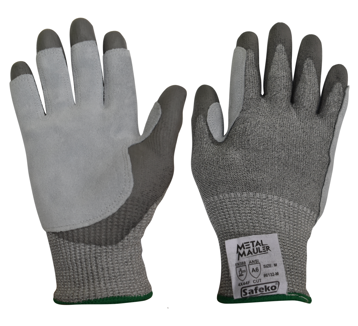 Metal Mauler™ - Leather Palm PU Coated Gloves - 12 Pack