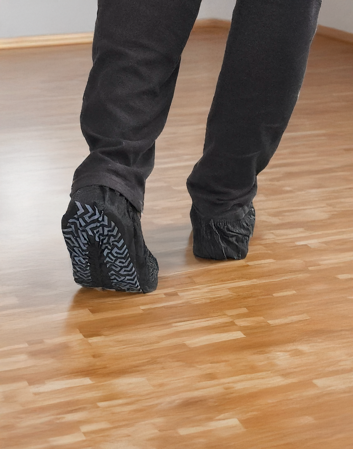 Safeko - Shoe Cover - Anti-Skid with sole elastic - Blue - Black - 35GSM