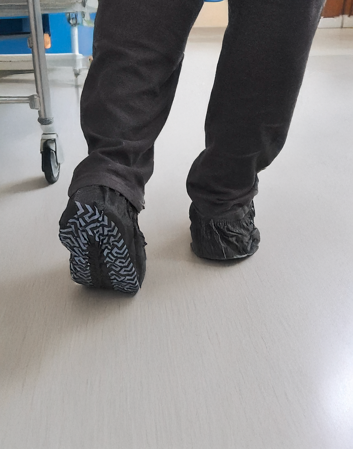 Safeko - Shoe Cover - Anti-Skid with sole elastic - Blue - Black - 35GSM