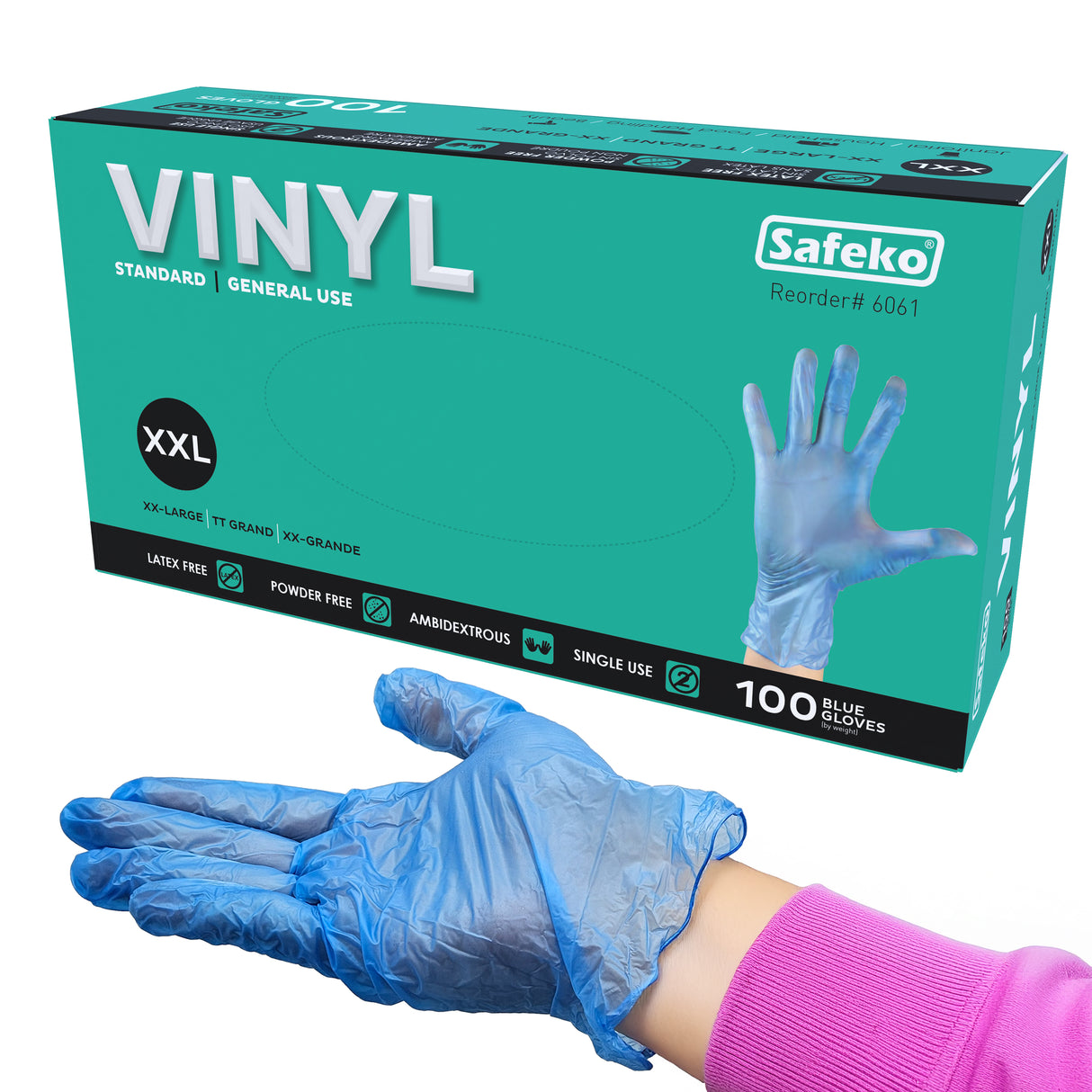 Safeko - Vinyl Industrial Glove - Powder Free - 4.0G