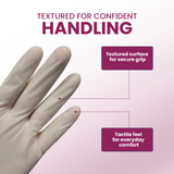 SAFEKO Latex Exam Gloves – Powder-Free Disposable Gloves, Natural Color, Flexible Fit for Food Service, Cleaning, Medical & General Use