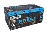 Safeko 8 Mil Diamond Textured Grip Nitrile Gloves – Heavy Duty Industrial Disposable Gloves, Powder Free, Latex Free