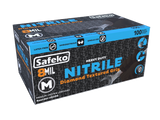 Safeko 8 Mil Diamond Textured Grip Nitrile Gloves – Heavy Duty Industrial Disposable Gloves, Powder Free, Latex Free