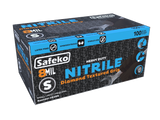Safeko 8 Mil Diamond Textured Grip Nitrile Gloves – Heavy Duty Industrial Disposable Gloves, Powder Free, Latex Free