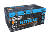 Safeko 8 Mil Diamond Textured Grip Nitrile Gloves – Heavy Duty Industrial Disposable Gloves, Powder Free, Latex Free