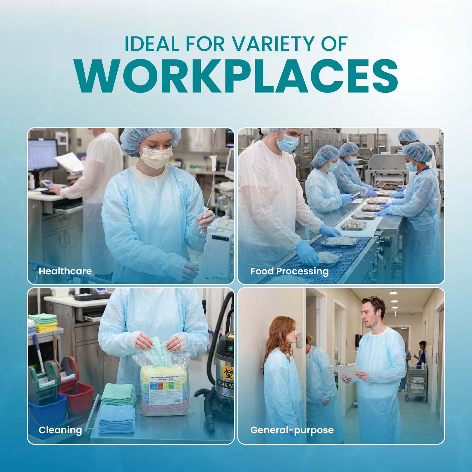 Disposable Isolation Gowns with Thumb Loops