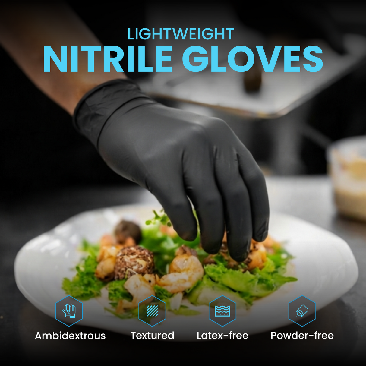Disposable Nitrile Gloves, 2 Mil