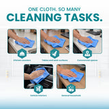 Microfiber Cleaning Towels – 300 GSM, Low-Lint, 16 x 16 Inch, 12 Pack
