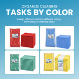 Microfiber Cleaning Towels – 300 GSM, Low-Lint, 16 x 16 Inch, 12 Pack
