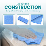 Microfiber Cleaning Towels – 300 GSM, Low-Lint, 16 x 16 Inch, 12 Pack