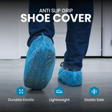 Safeko - Shoe Cover - Anti-Skid with sole elastic - Blue - Black - 35GSM
