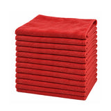 Microfiber Cleaning Towels – 300 GSM, Low-Lint, 16 x 16 Inch, 12 Pack