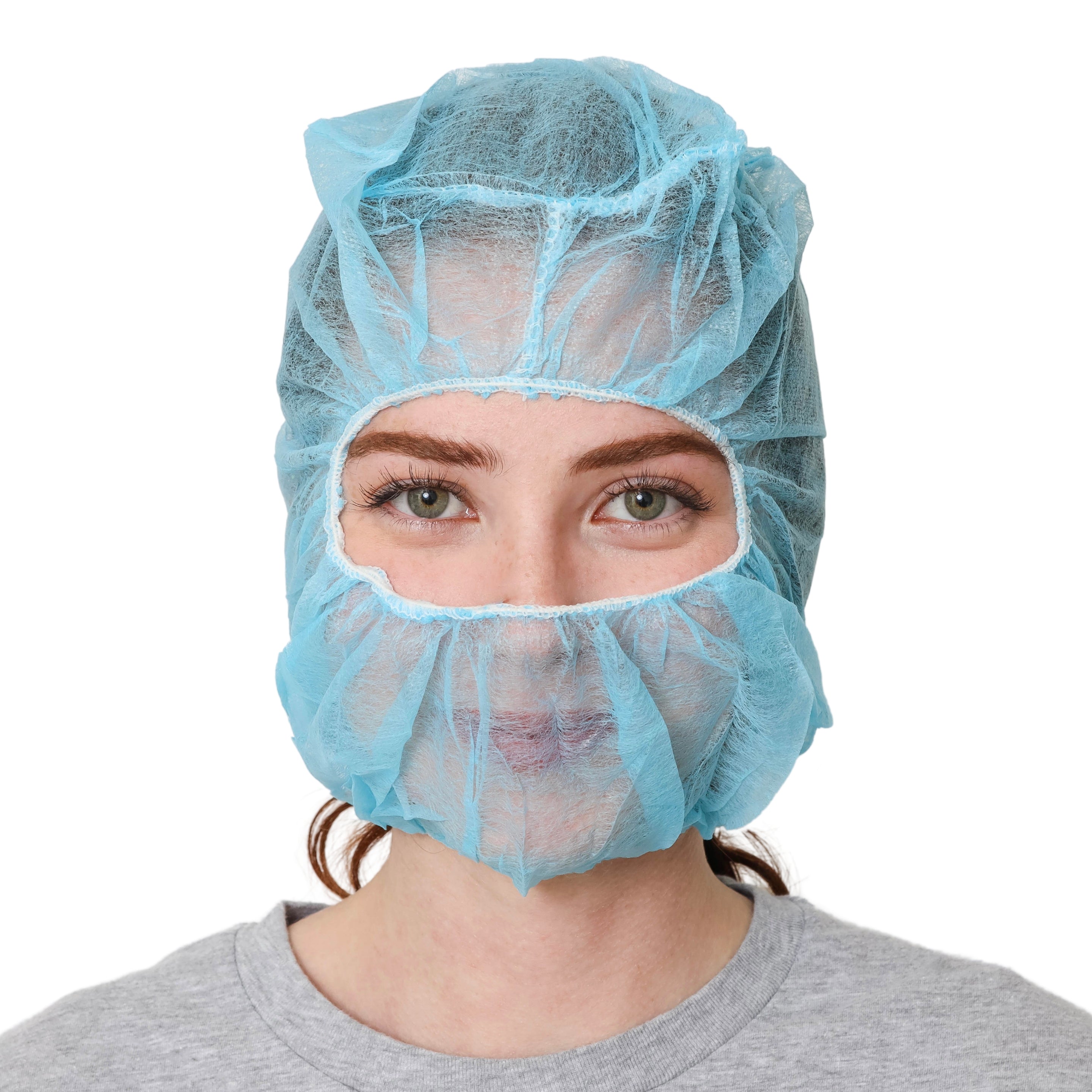 SAFEKO Disposable Non-Woven Hood – Full Head Coverage, Lightweight & B