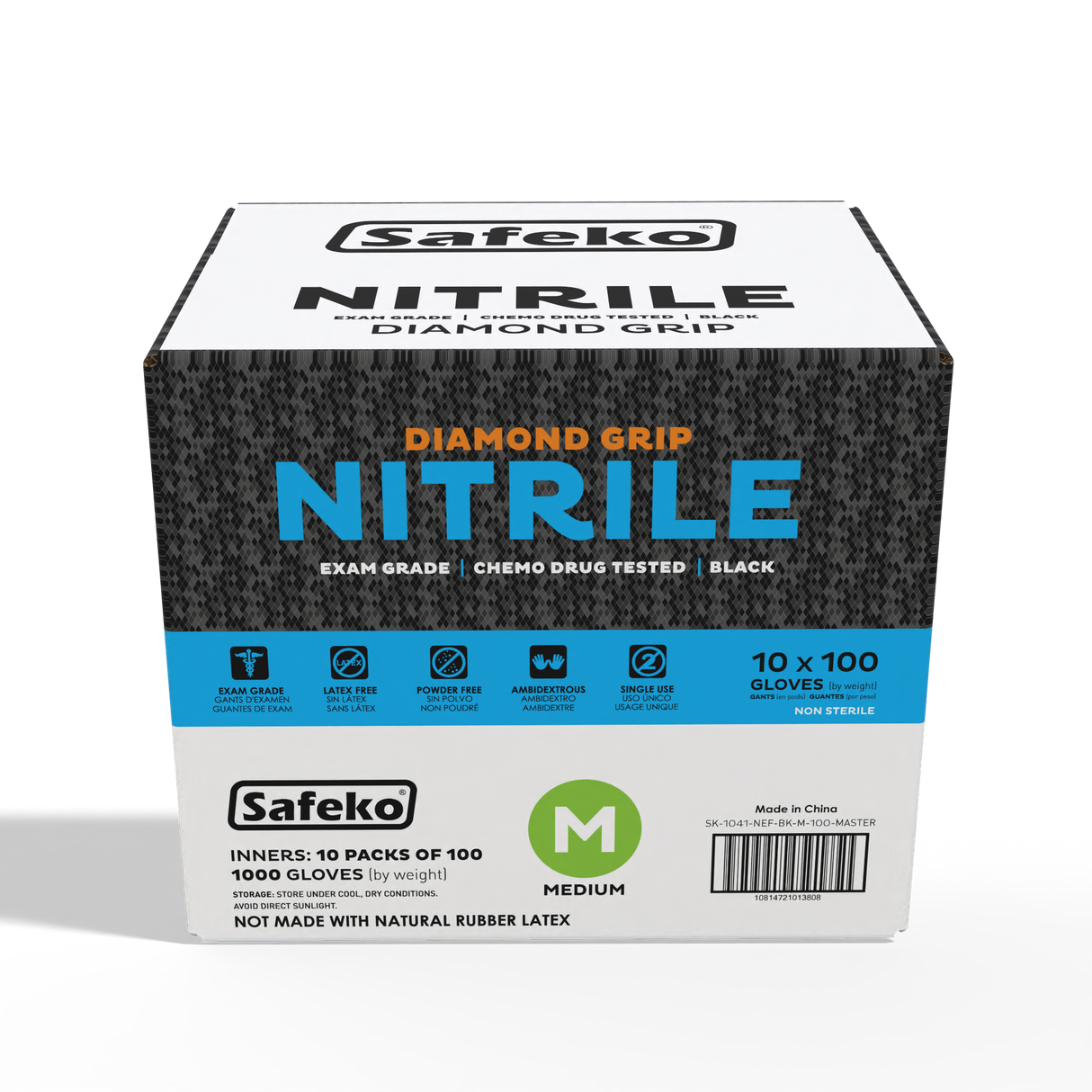 Nitrile Examination Diamond Textured Grip Glove - 6.3 Mil