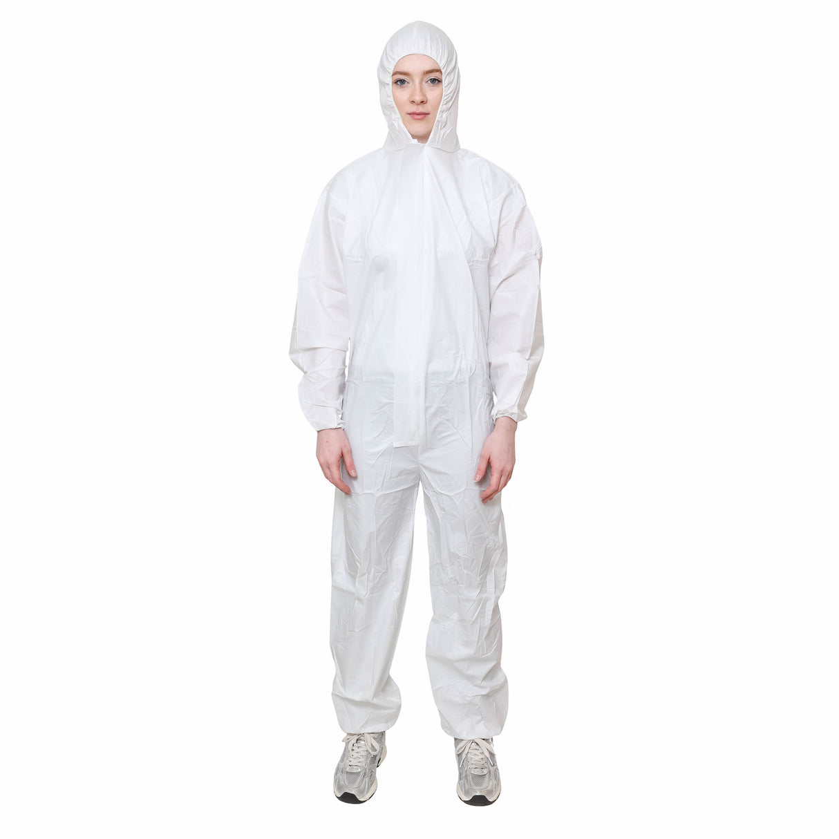 SAFEKO Microporous Disposable Coveralls – White Protective Suit with Elastic Wrists, Ankles & Hood