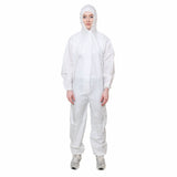 SAFEKO Microporous Disposable Coveralls – White Protective Suit with Elastic Wrists, Ankles & Hood